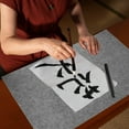 thumbnail image 2 of Grey Felt Cushion Mat for Chinese Writing Pad - Soft Practice Mat, 1 Piece for Brush Pen Use, 2 of 5