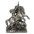 thumbnail image 3 of 15 oz Silver Antique Statue - Saint George and the Dragon, 3 of 5