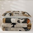 thumbnail image 5 of Feelyou Spooky Halloween Ghost Twin Comforter Sets, Kawaii Gothic Bat Skull Bedding Set, Gray Reversible, 2-Piece, 1 Comforter and 2 Pillowcases, 5 of 7