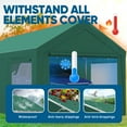 thumbnail image 3 of Quictent 10x20 ft Heavy Duty Carport Canopy Galvanized Car Tent Outdoor Garage Boat Shelter Reinforced Structure Roll-up Ventilated Windows Sidewall - Green, 3 of 7
