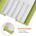thumbnail image 6 of Lifewit Silverware Drawer Organizer, Expandable Utensil Tray for Kitchen, BPA Free Flatware and Cutlery Holder, Adjustable Plastic Storage for Spoons Forks Knives, Large, Green&White, 6 of 9