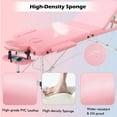 thumbnail image 4 of TrumanPick Massage Bed Portable Massage Tables Aluminium 3 Folding Height Adjustable Facial Salon Tattoo Bed with Non-Woven Bag, 24 inch Width Pink, 4 of 8