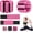 Rose red, variant on TaitWay 2Pcs Ankle & Wrist Weights Set, Adjustable Wrist Weight Bracelets, Fitness Essential, 2Lb/1Pair