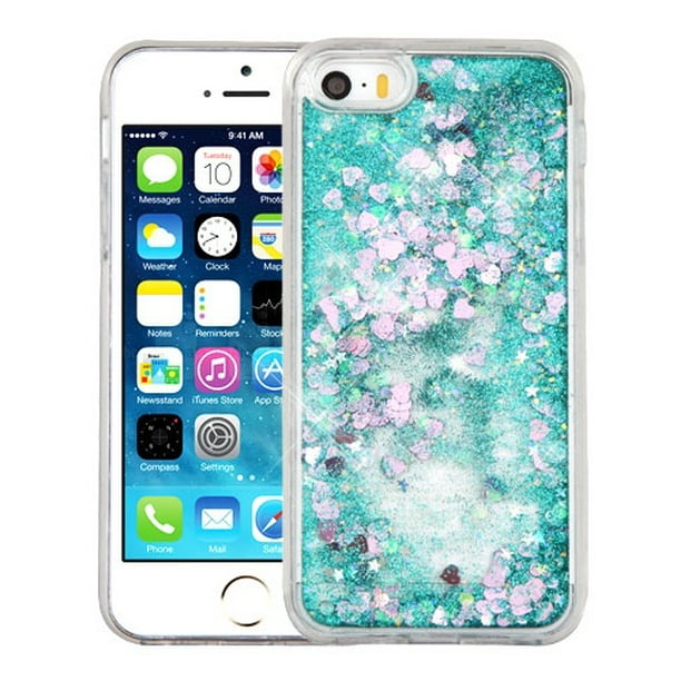 For Iphone Se 5s 5 Liquid Quicksand Bling Glitter Hybrid Protector Cover Case Walmart Com Walmart Com