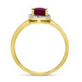 thumbnail image 5 of 10k Yellow Gold Oval Ruby And Diamond Ring, 5 of 6