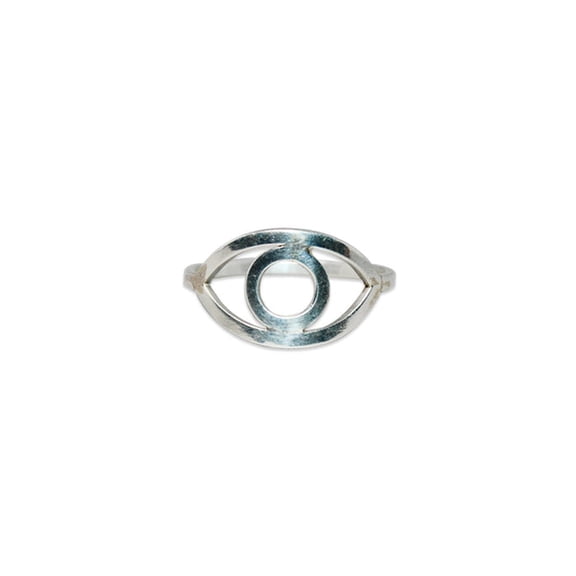 Heaven Crafts 925 Sterling Silver Eye Ring Handmade Dailywear Ring For Women Gift For Her