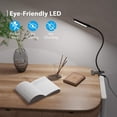 thumbnail image 2 of TROND LED Desk Lamp with Clamp, 3-Level Dimmable Desk Light 6000K Daylight, Table Lamp Extra-Long Flexible Gooseneck, Eye-Care Clamp Lamp for Painting, Workbench, Reading or Sewing, 9W, Black, 2 of 7