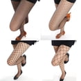 thumbnail image 2 of Calcetines de rejilla de alta elasticidad de seda negra ahuecados, medias de malla negras de moda europeas y americanas sexis, pantimedias de malla de encaje, 2 of 6