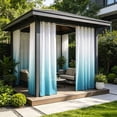 thumbnail image 4 of Uklsqma Outdoor Waterproof Patio Curtains, Nylon Privacy Screen with Hanging Rings, Double-Sided Windproof Sun/Rain Protection, Multicolor, 200x180cm, 4 of 6
