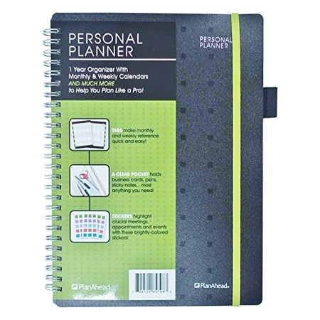 Personal Year Planner PlanAhead CEO Personal Planner - Undated 1 Year Organizer With Monthly and Weekly Calendars ()