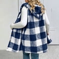 thumbnail image 6 of NSLGXD Womens Plaid Fleece Hooded Vest Button Down Sleeveless Sherpa Lined Checkered Waistcoat Winter Fall Outdoor Warm Casual Jackets with Pockets S-2XL, 6 of 9