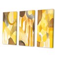 thumbnail image 3 of Designart "Dreams in Mustard Yellow Retro Watercolor V" Modern Midcentury Wall Art Set Of 3 - Abstract Midcentury Yellow Gallery Set For Office Decor, 3 of 6