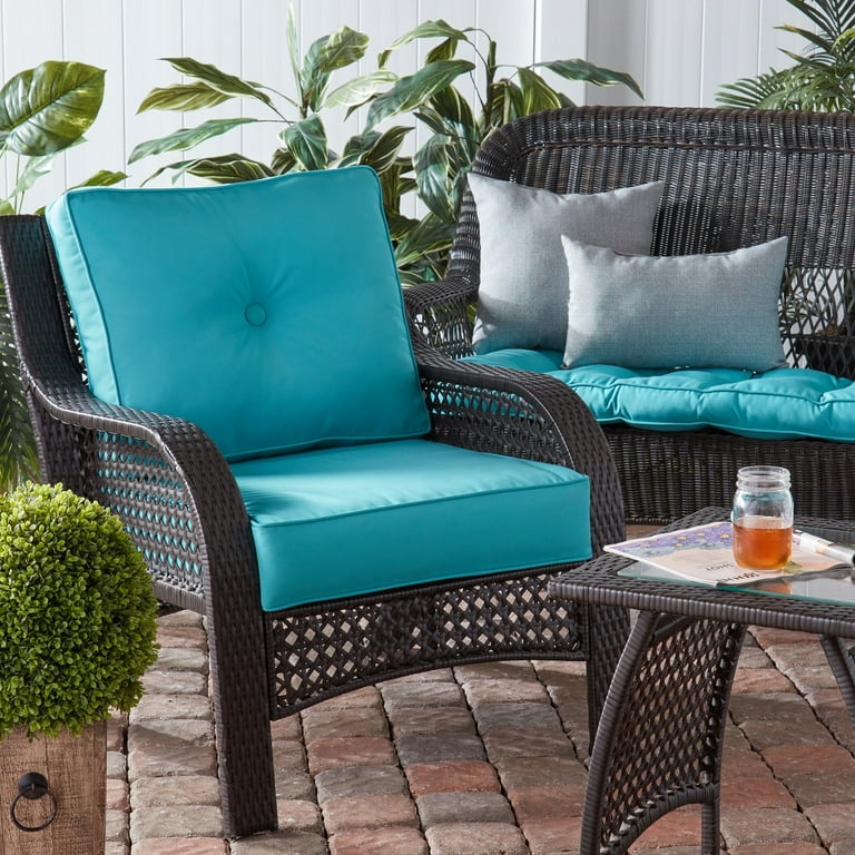 Greendale Home Fashions 20 Outdoor Sunbrella Fabric Chair Cushion, Aruba