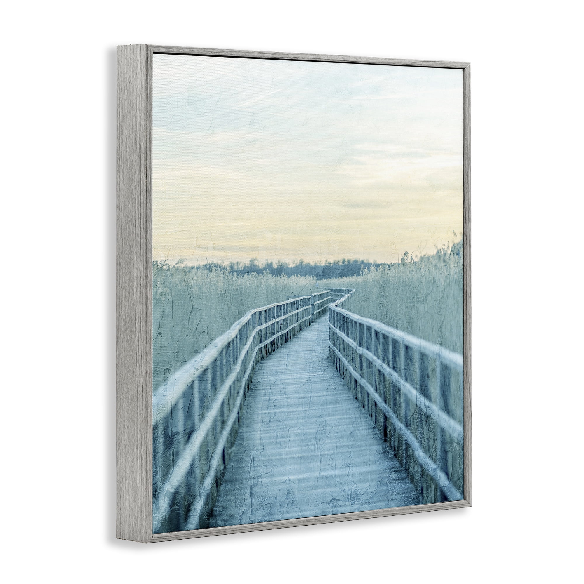 Stupell Industries Wooden Pier Boardwalk Gray Framed Giclee Art, design by Kim Allen