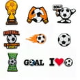 1pc Football Shoe Charms Design Shoe Decoration Fits For Charms PVC
