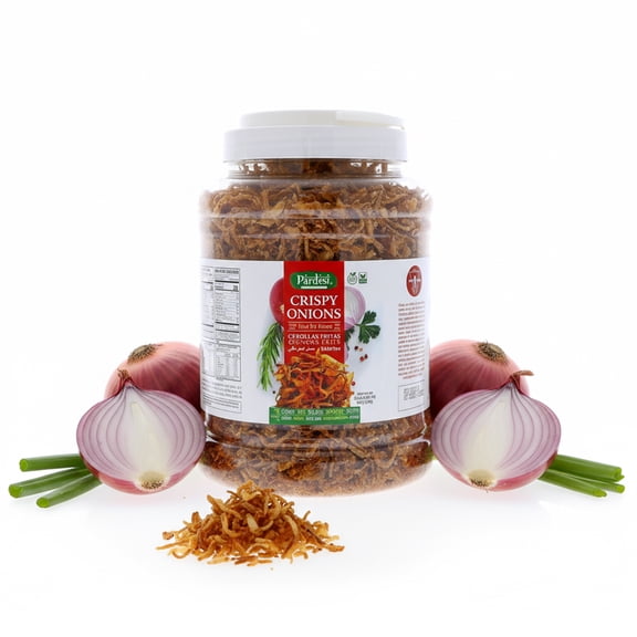 Crispy Red Fried Onion - Addictively Delicious! Perfect Snack or Topping for Nachos, Burgers, Salads, and More! 42.3 OZ (2.645 LBS) - Made with Real Red Onions - Authentic Fresh Fried Onion