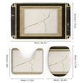 thumbnail image 3 of Black Gold Marble Shower Curtain Bathroom Sets Toilet Lid Rug, Bath Mat And Contour Mat, Shower Curtain 4Pcs, 3 of 6