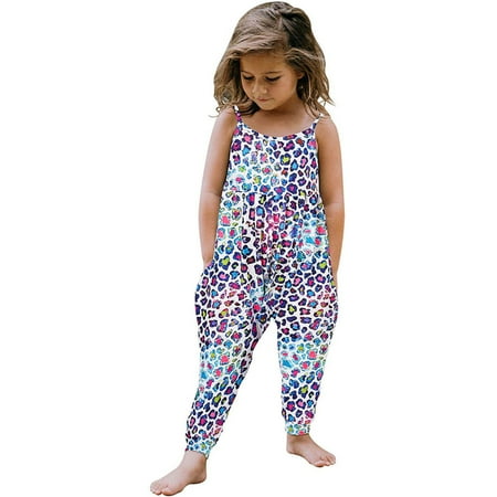 

CQCYD Toddler Kids Boys Girls Summer Fashion Cute Halter Sleeveless Round Neck Rugby Print Suspenders Romper Jumpsuit Summer Playsuit Holiday Clothes Outfit Deals of the Day Clearance