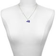 thumbnail image 2 of Delight Jewelry Acrylic Navy Cheer Megaphone - Silvertone Class of 2026 Delicate Bar Necklace, 18.75", 2 of 4