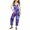 Purple, variant on SNKSDGM Pants for Girls 10-12 Girls' Fish Scale Printed Casual V Strap Romper Solid Color Loose Casual Romper with Pocket 9-10Years
