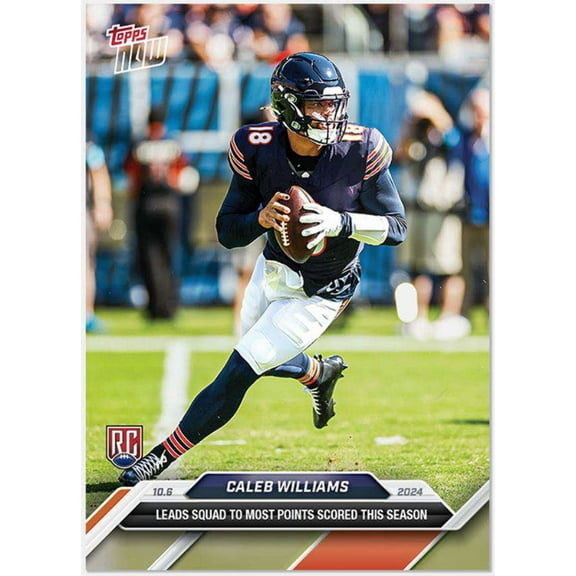 NFL 2024 NOW Football     Caleb Williams #8 (Rookie, Leads Squad to Most Poinbts Scored This Season)