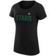 thumbnail image 2 of Women's G-III 4Her by Carl Banks Black Dallas Stars Super-Slim Fit Lightweight Dot Print Team T-Shirt, 2 of 3