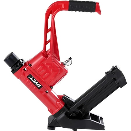Hardwood Flooring Stapler - Goplus 3-in-1 Pneumatic Dual Handle 16-Gauge Cleat Flooring Nailer and Stapler W/Hammer