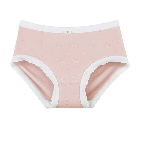 HCURIBAD Panties for Women Clearance Women s Cotton Panties Breathable Traceless Hip Wrap Triangle Panties Seamless Underwear Cotton Underwear No Show Underwear  1x Ladies Panty Pink L
