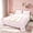 White Pink A, variant on meiyoeat Glitter Print Letter B Twin Sheets for Kids, Princess Grid Plaid Bedding for Bedroom, Pink, 3-Piece, 1 Flat Sheet, 1 Fitted Sheet and 1 Pillowcase