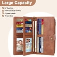 thumbnail image 6 of Beltzy Women's Wallet Large Capacity Double Zip Ladies Card Phone Holder RFID Blocking Wristlet Leather, 6 of 8