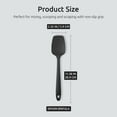 thumbnail image 2 of ULonbiaci Taste Silicone Spoon Spatula Set, 600oF High Heat Resistant BPALonbiaci Free Flexible Rubber Scraper, Cooking Mixing Baking Kitchen Utensils Set of 3 (Black), 2 of 7