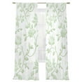 thumbnail image 6 of Green Leaves Sheer Curtains for Living Room Bedroom Farmhouse Pastoral Botanical Vines Ethnic Sheer Curtains 96 Inch Long 2 Panels Set Light Filtering Curtain Window Treatments Drapes for Dining Room, 6 of 6