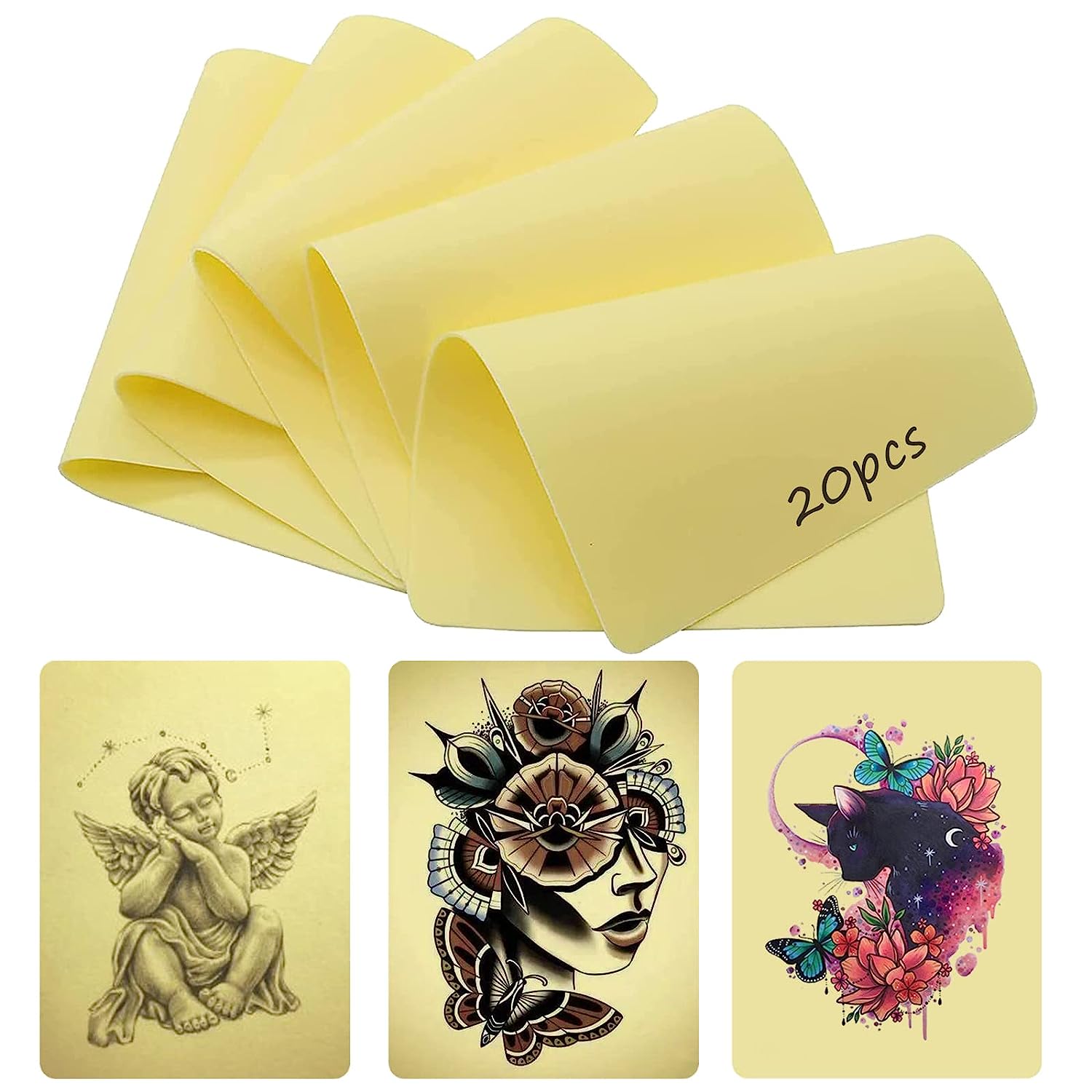 20Pcs Tattoo Practice Skins Fake Skins 8"x6" Tattoo Skins Silicone