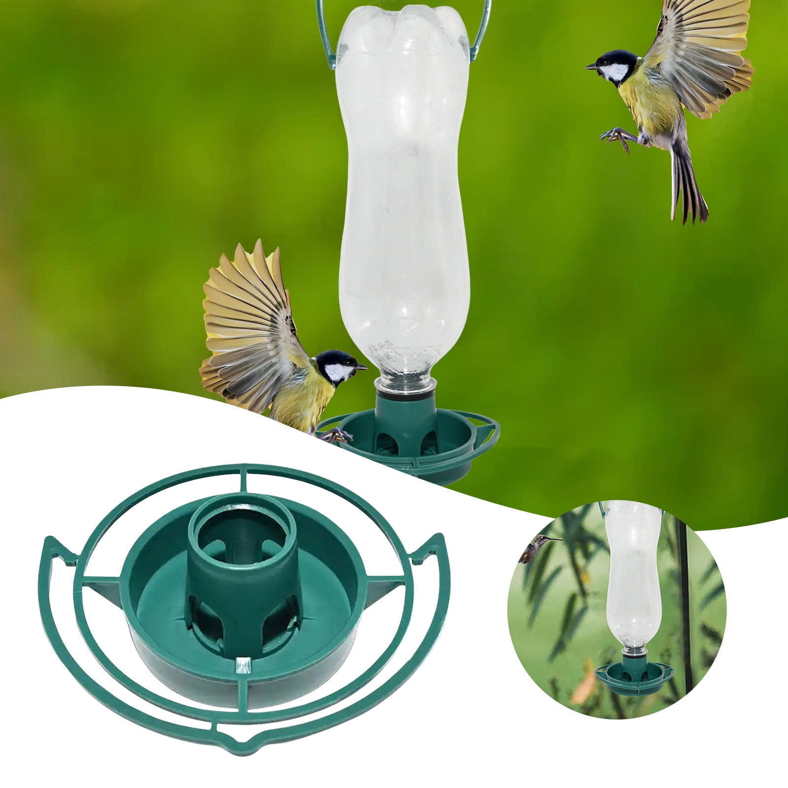3/2/1pcs Soda Bottle Bird Feeder Hummingbird Feeders For Outdoors Turn Soda Bottles Into Eco Bird Feeders For Wild Birds Promotes Bottle Recycling And Re-Use