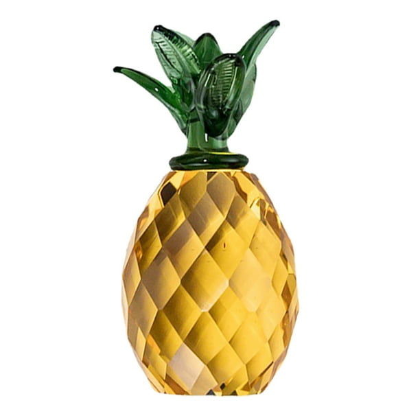 Estatua de piña de cristal, adorno de piña de cristal, figura de fruta, estatua de piña artificial