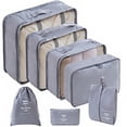 thumbnail image 1 of Juego de almacenamiento de viaje Bolsa de almacenamiento de viaje Juego de ocho piezas Bolsa de almacenamiento para clasificar ropa de viaje, 1 of 6