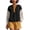 Black, variant on LckLvx Women's Sweatshirt Ruffle Long Sleeve Button Up Patchwork Tops Fall Travel Outfits