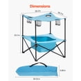 thumbnail image 4 of VEVOR Folding Camping Table, Portable Outdoor Lightweight Picnic Table, 600D Oxford Fabric Waterproof Canvas Travel Beach Tables,with 4Cup Holders,Carry Bag,for Tailgating Camping Picnic,Blue, 4 of 9