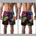 thumbnail image 3 of luoweisi Men's Beach Shorts Quick Dry Swim Trunks with Mesh Lining Tropical Leaves L, 3 of 5