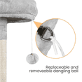 thumbnail image 4 of Alden Design 70″H Multi Level Cat Tower Tree with 2 Condos & 2 Foam-Padded Perches for Medium/Large Cats, Light Gray, 4 of 7