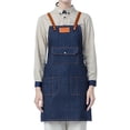 thumbnail image 1 of Delantal de mezclilla ajustable con bolsillos, unisex, para trabajo, genérico, 1 of 1