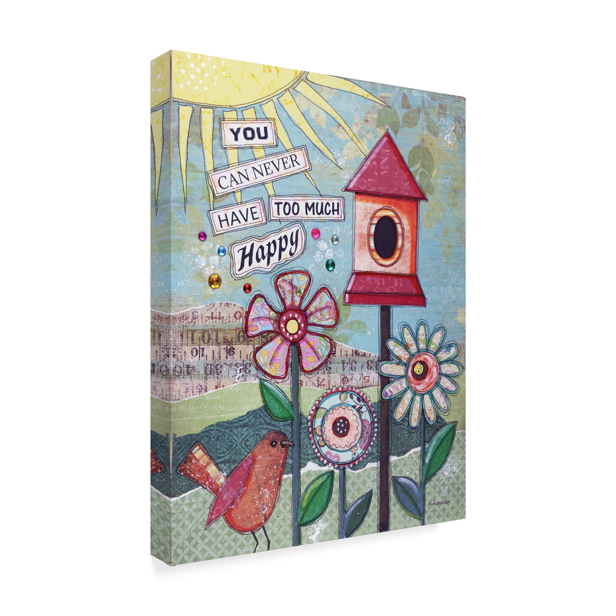 Trademark Fine Art 'Too Much Happy' Canvas Art by Let Your Art Soar