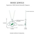 thumbnail image 4 of Rosec Jewels Infinity Heart Pendant with Emerald (AAA Quality, Chain included) - Ready to Gift Necklace for Valentines, 18K White Gold, 4 of 8