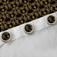 thumbnail image 4 of Feelyou Boho Damask Curtains Pack of 2 (52x84 Each), Gold Butterfly Skull Window Curtains, 4 of 6
