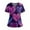Purple #015, variant on Womens Valentine Day Scrubs V Neck Medical Love Heart Print Nursing Uniforms Short Sleeve Cute Plus Size Scrub Tops with Pockets Purple XL