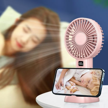 

Apmemiss Portable Fan Clearance Handheld Portable Fan [15H Max Coolin-g Time] Hand Fan 3600mAh USB Rechargeable Fan Battery Operated Small Fan with 4 Speeds Clearance Deals