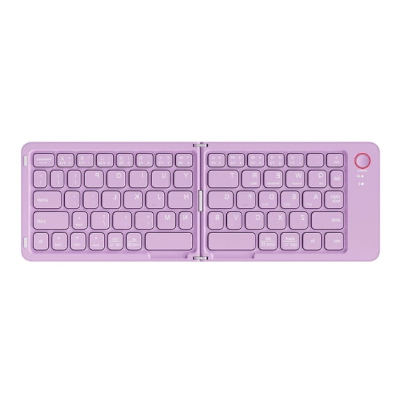 GJX Wireless Bluetooth Keyboard and Mouse Combo, Purple Magnetic Closure Set