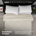 thumbnail image 4 of Cooling Oversized All-Season Reversible Single Comforter - Twin/Twin XL, Beige, 4 of 4