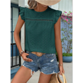 thumbnail image 3 of Women'S Round Neck Cap Sleeve Top Dark Green XXL, 3 of 5