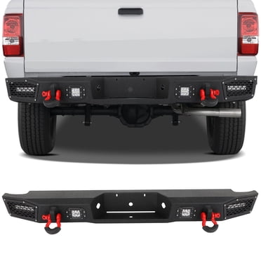 Black Steel Rear Step Bumper For Ford Ranger 1993-2011 – Fleetside, Powdercoated